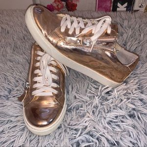 Metallic gold Steve Madden sneaker
